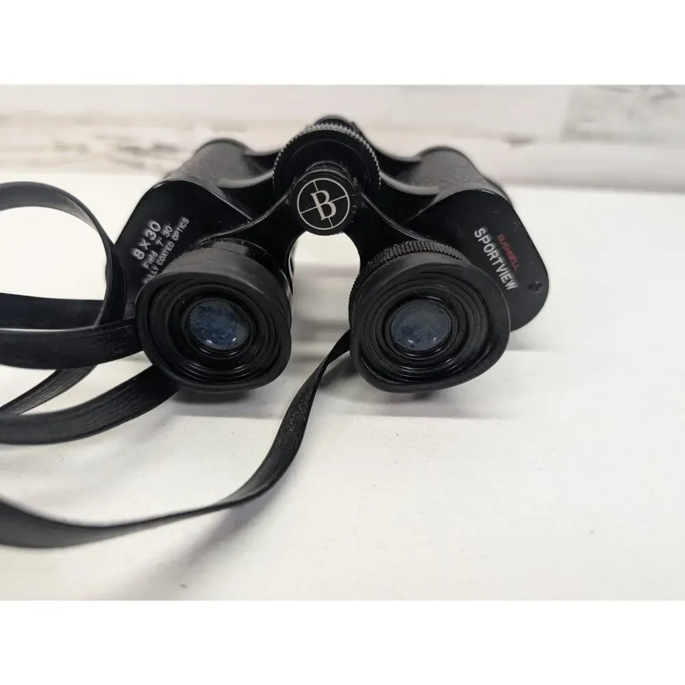 Vintage Bushnell Sportview 8x30 Binoculars Fully Coated Optics Strap